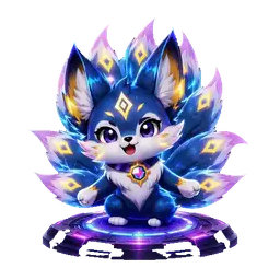 Kitsu — mystic nine-tailed fox Pet Champion, animated